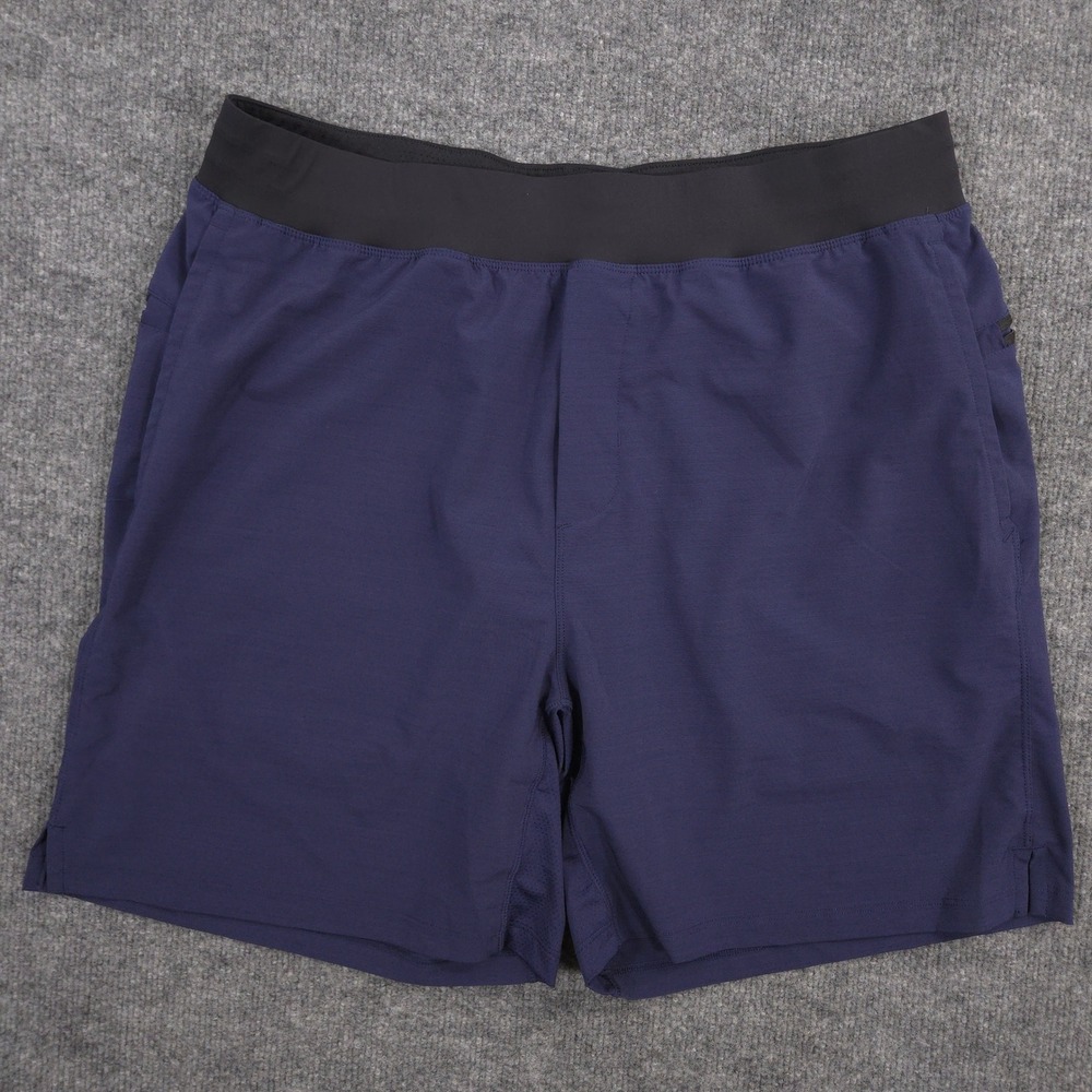 Fabletics The Franchise Shorts Mens XL Navy Performance Lined 7" Inseam Gym Run